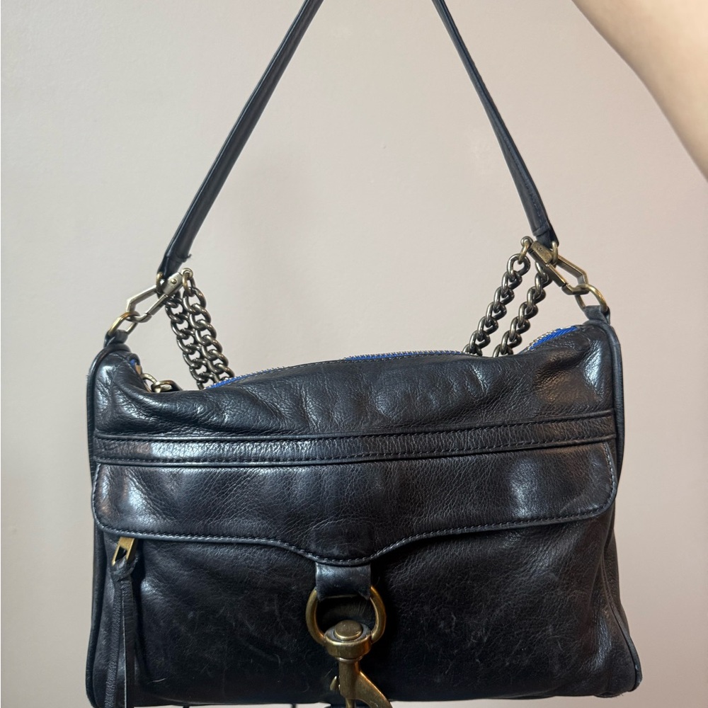 Rebecca Minkoff Black Leather MAC Shoulder Bag